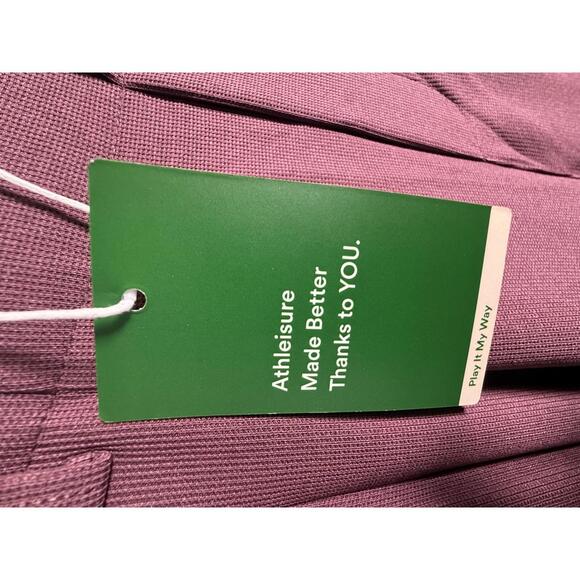 NWT Halara Flex™ High Waisted Pocket Wide Leg Waffle Work Pants Plum Wine - M - Picture 10 of 11